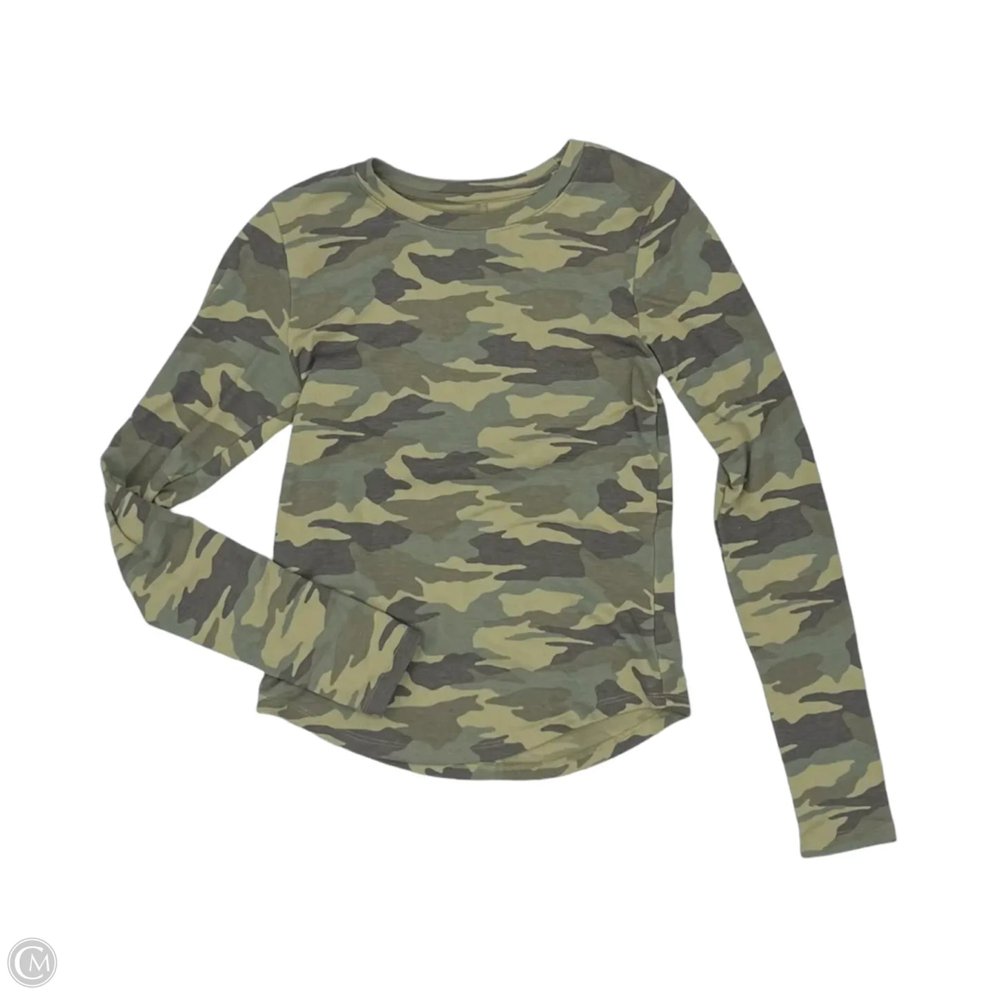 Top Long Sleeve By American Eagle In Camouflage Print, Size: M