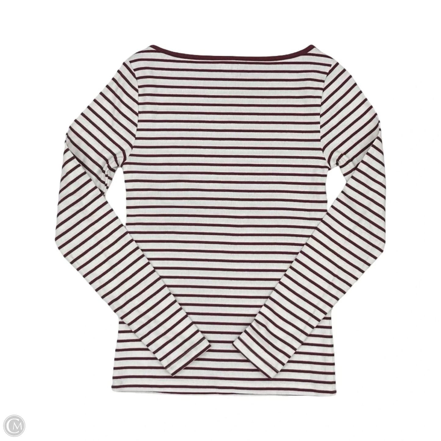 Top Long Sleeve By Old Navy In Red & White, Size: M