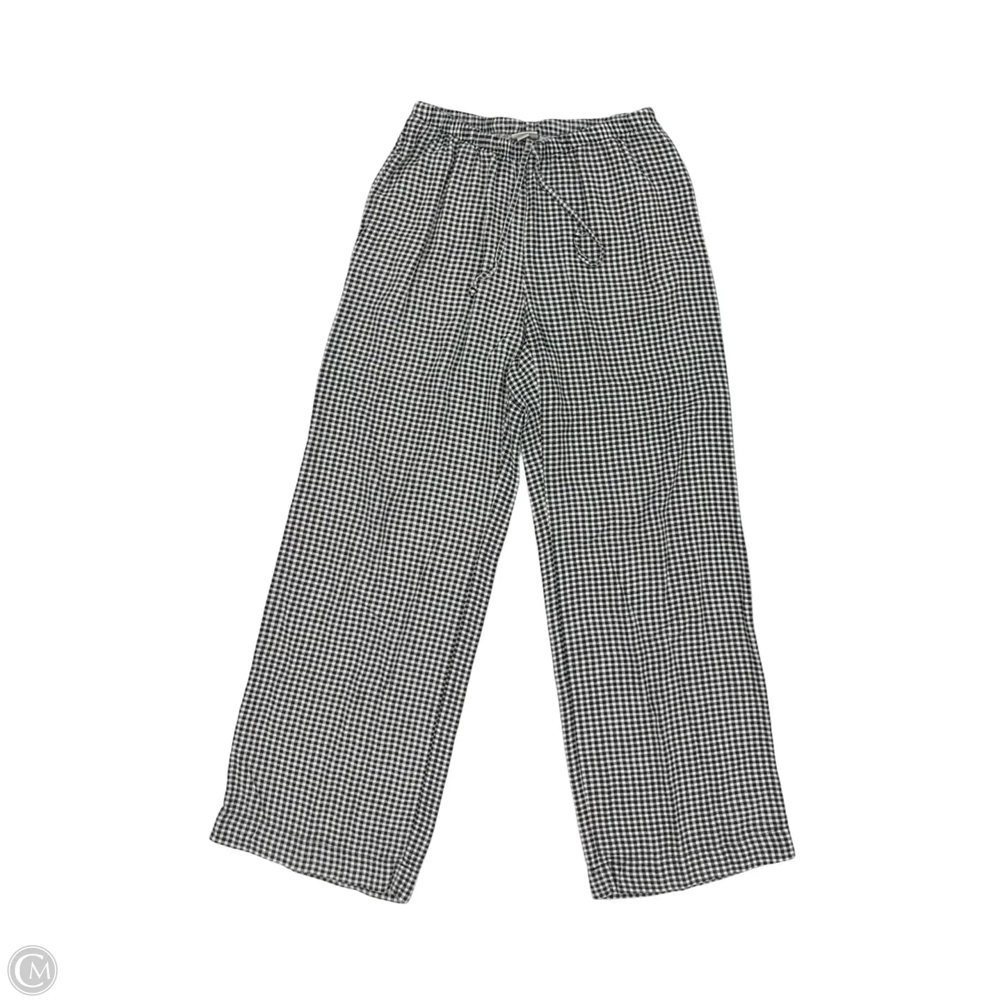 Pants Linen By A New Day In Black & White, Size: Xs