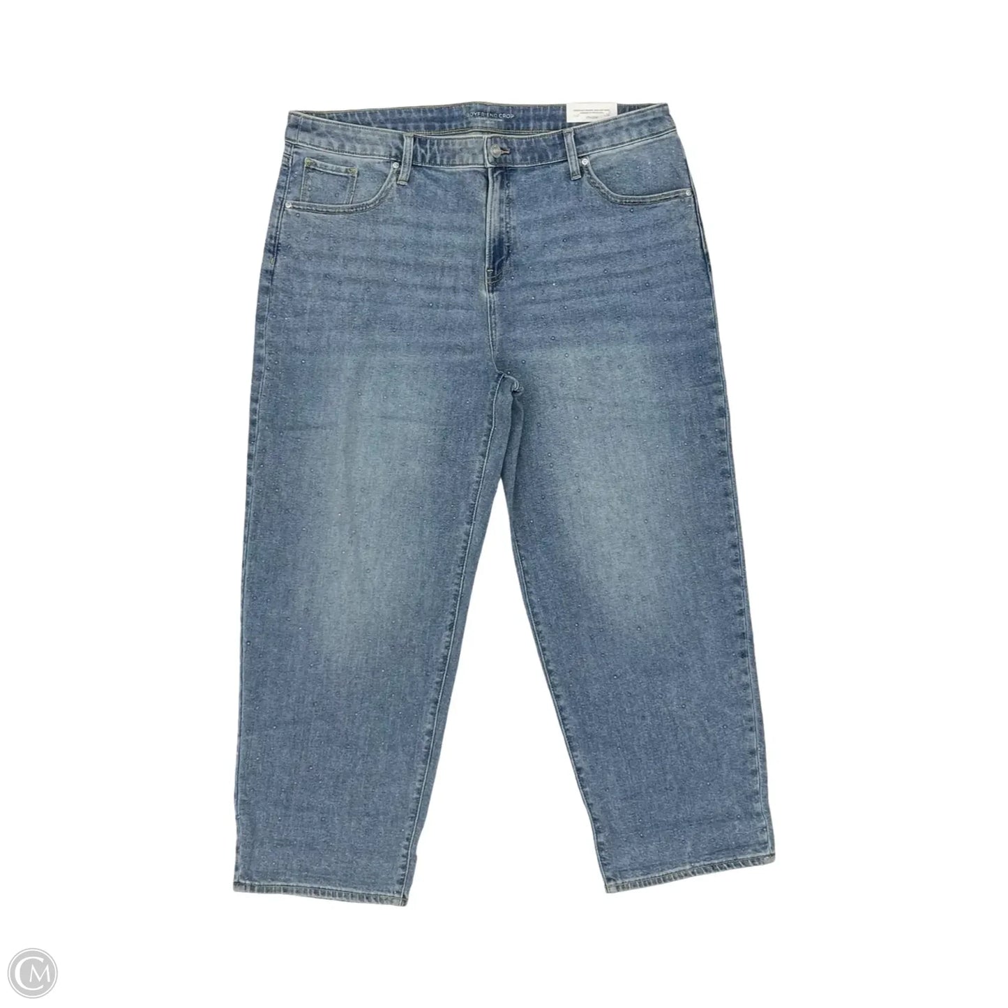 Jeans Cropped By Chicos In Blue Denim, Size: 16
