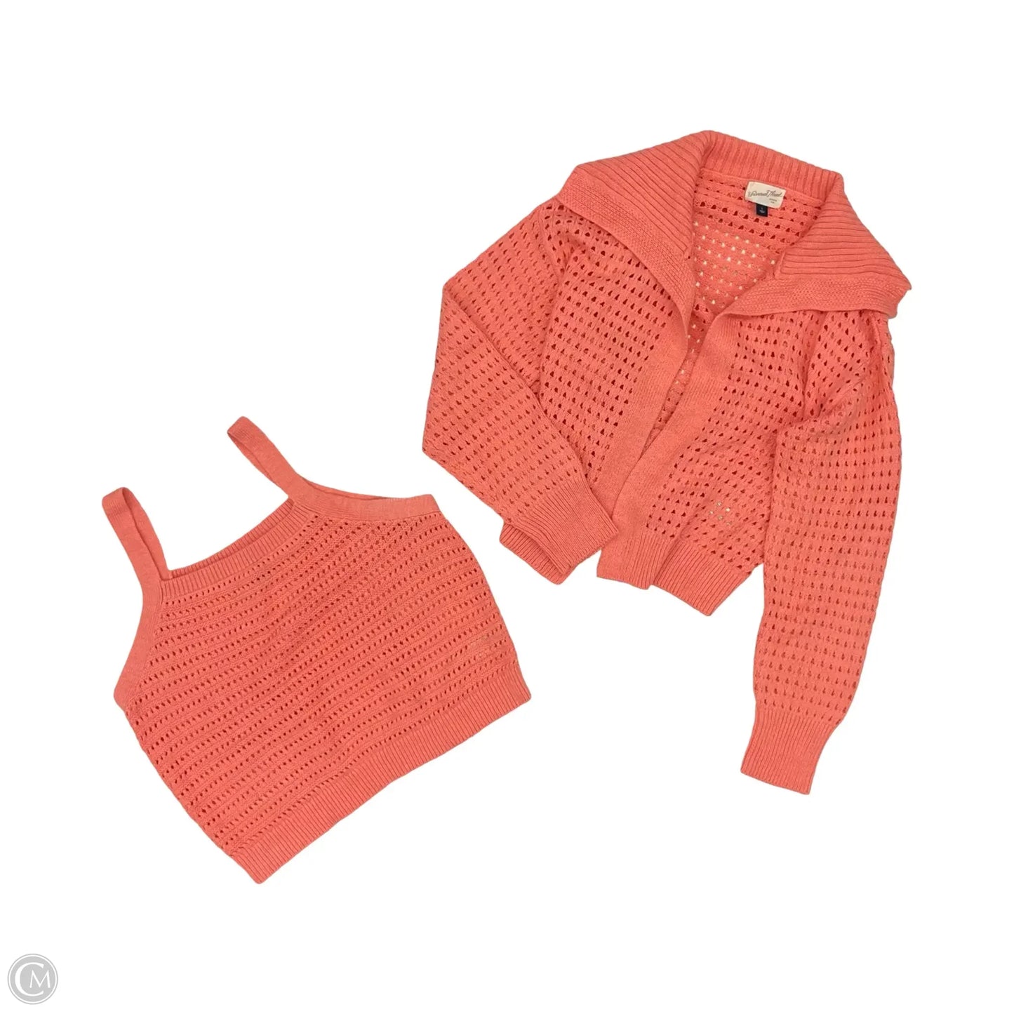 Sweater Cardigan By Universal Thread In Orange, Size: L