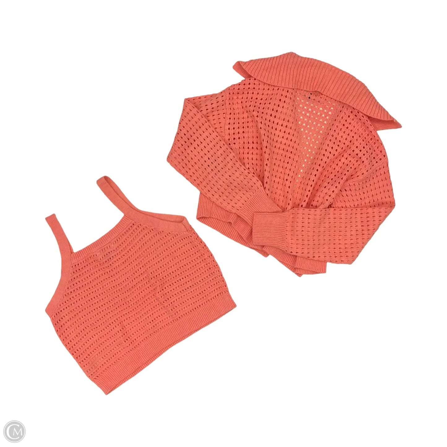 Sweater Cardigan By Universal Thread In Orange, Size: L