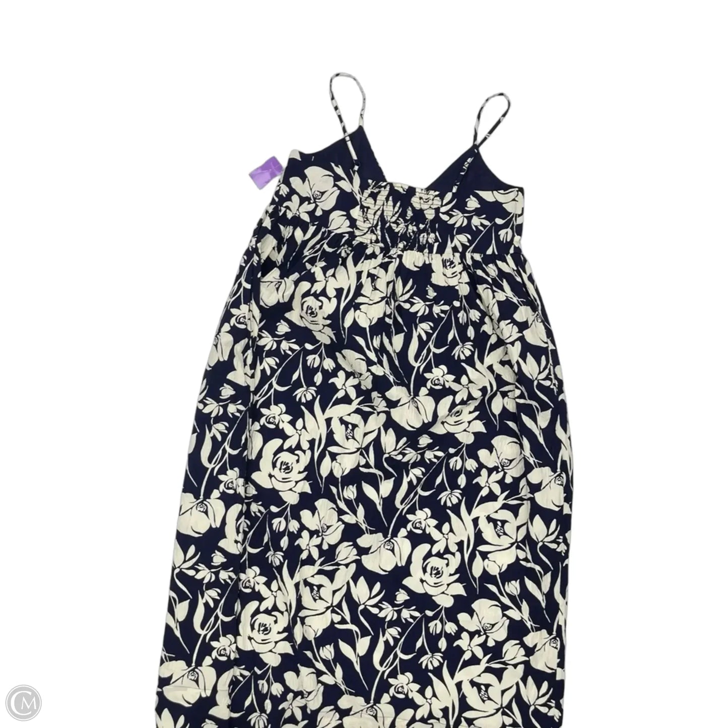 Dress Casual Midi By A New Day In Blue & Cream, Size: M