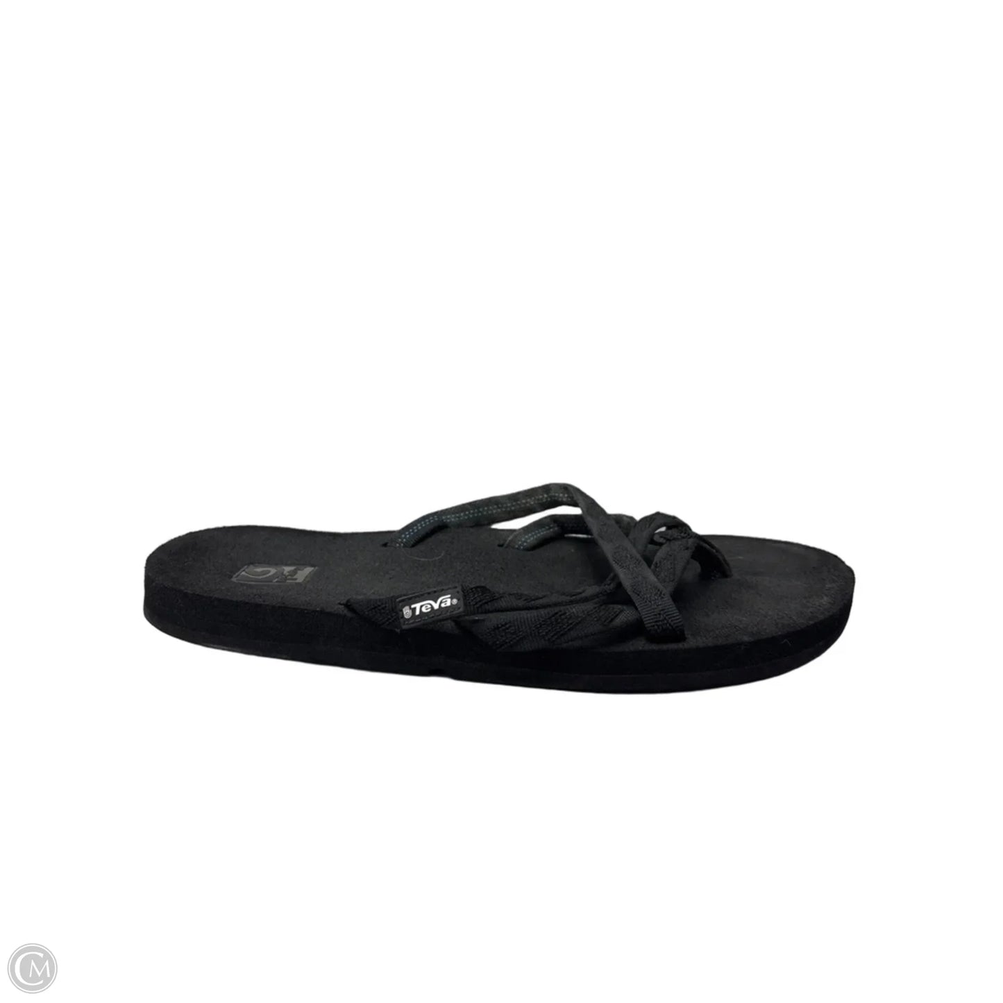 Sandals Flip Flops By Teva In Black, Size: 10
