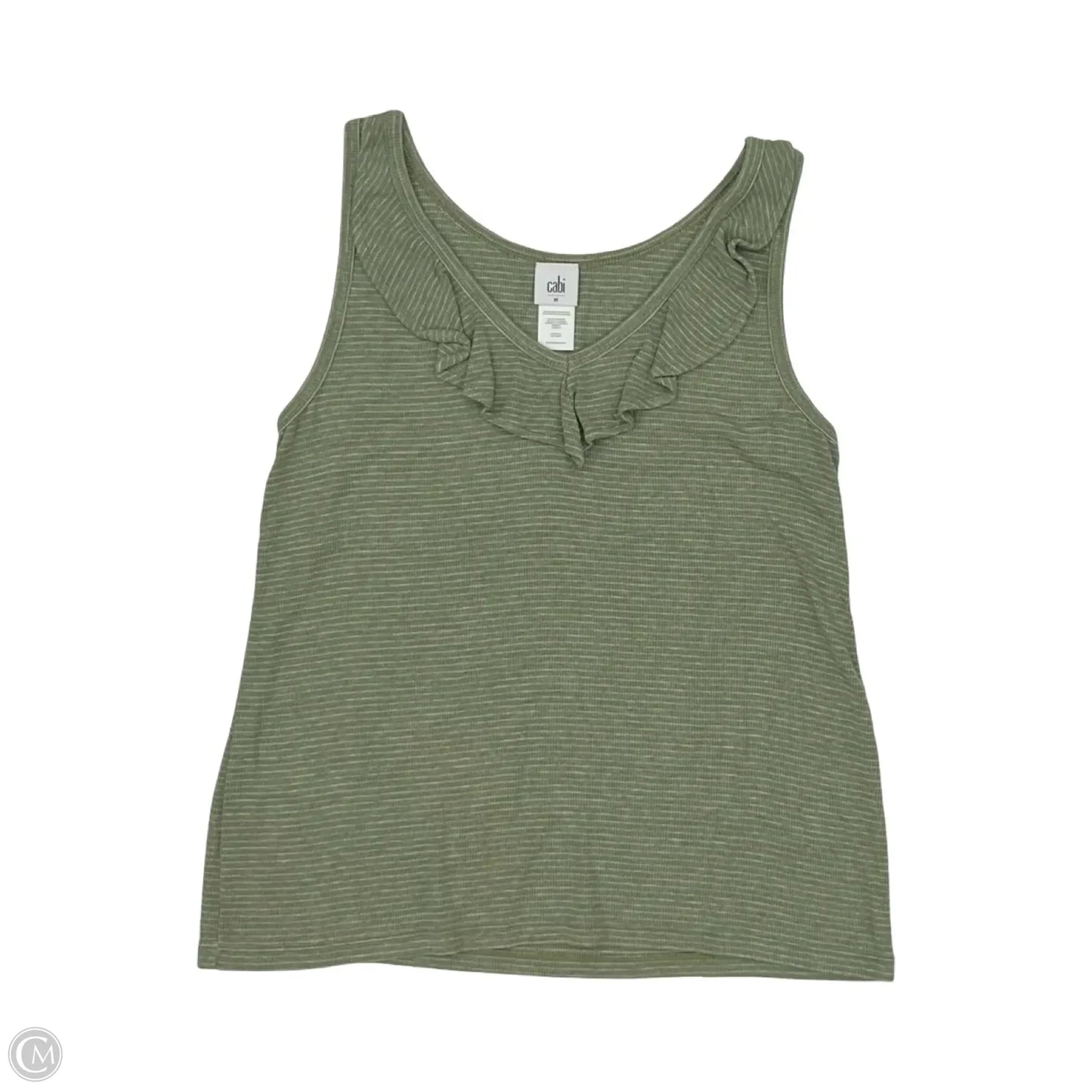Top Sleeveless By Cabi In Green, Size: M