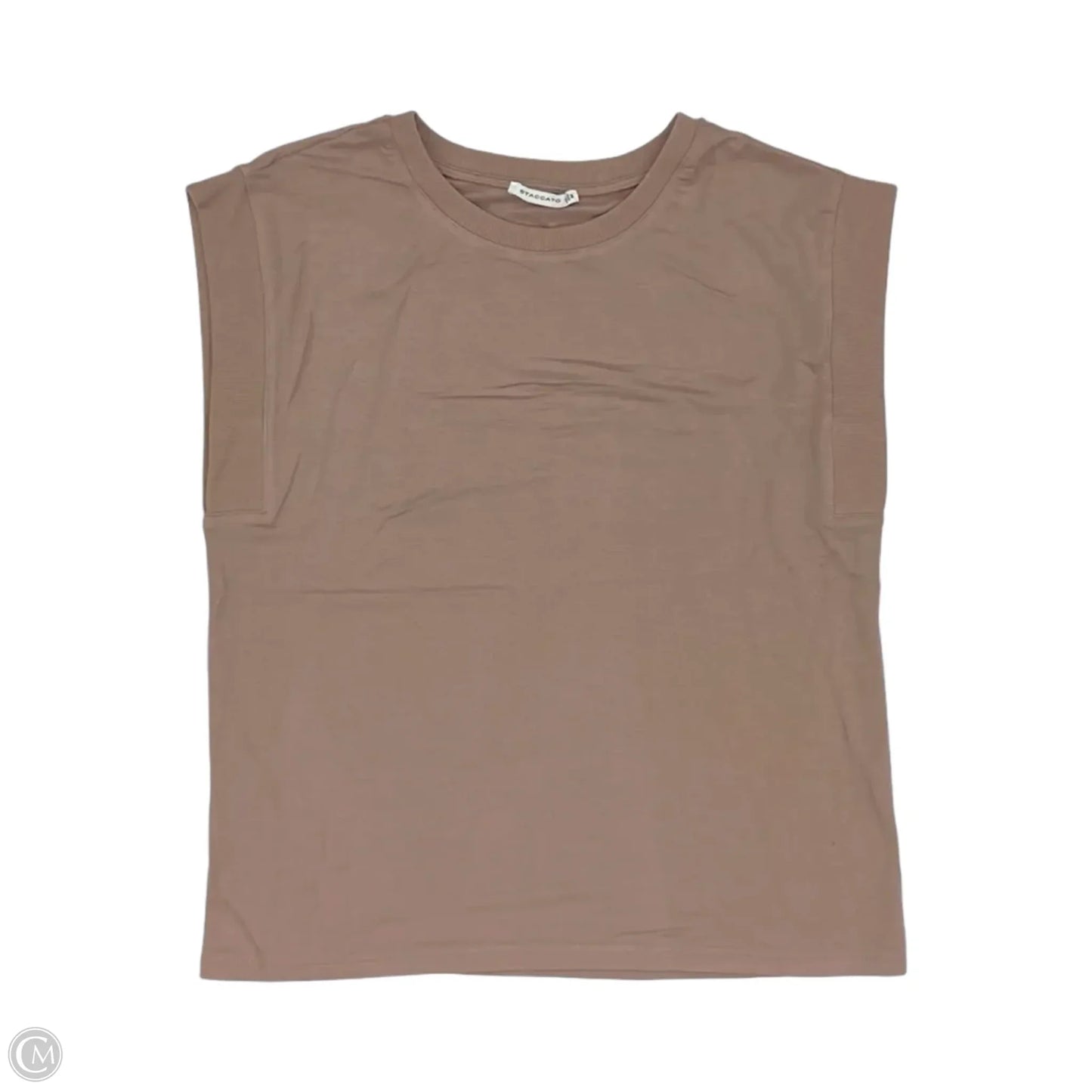 Top Short Sleeve By Staccato In Brown, Size: M