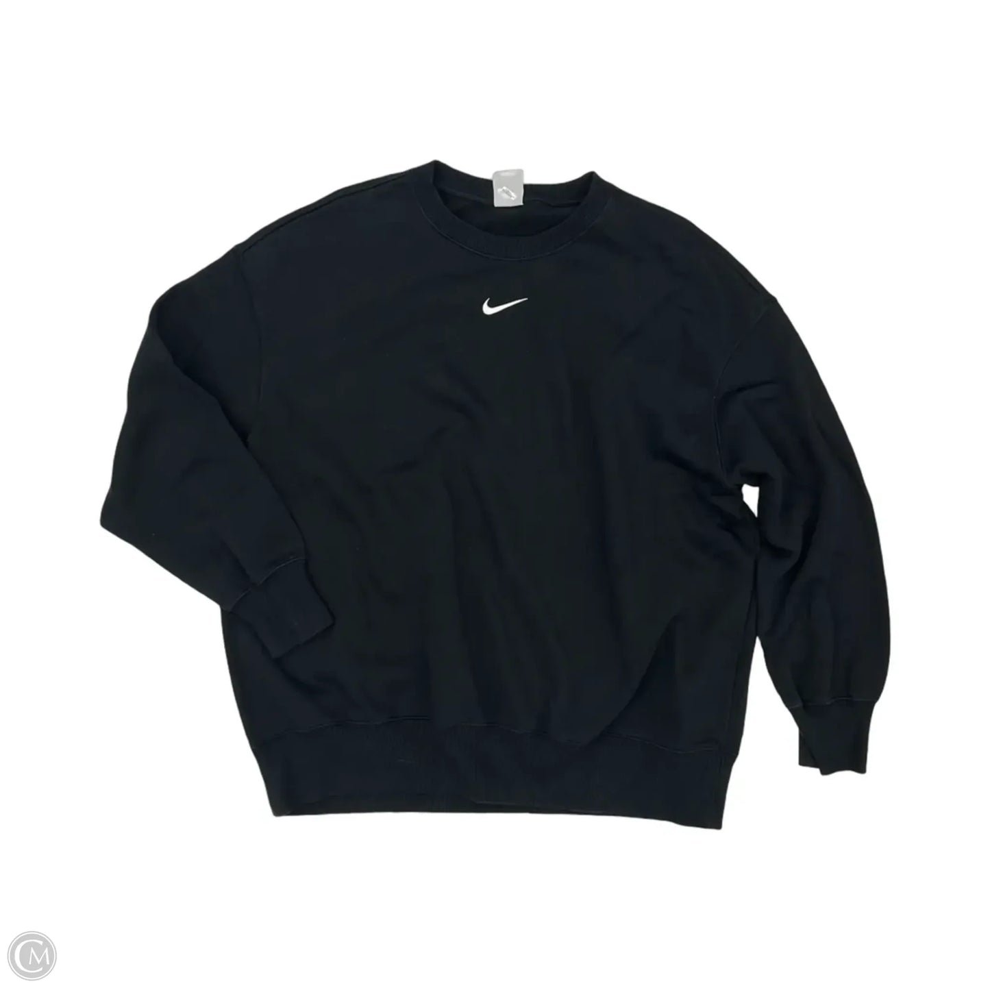 Athletic Sweatshirt Crewneck By Nike In Black, Size: L