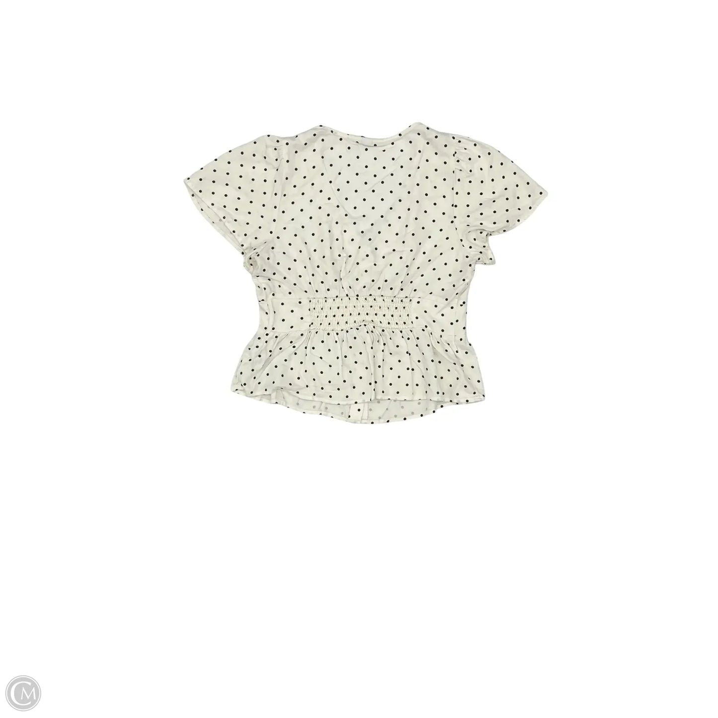 Blouse Short Sleeve By Old Navy In Polkadot Pattern, Size: L
