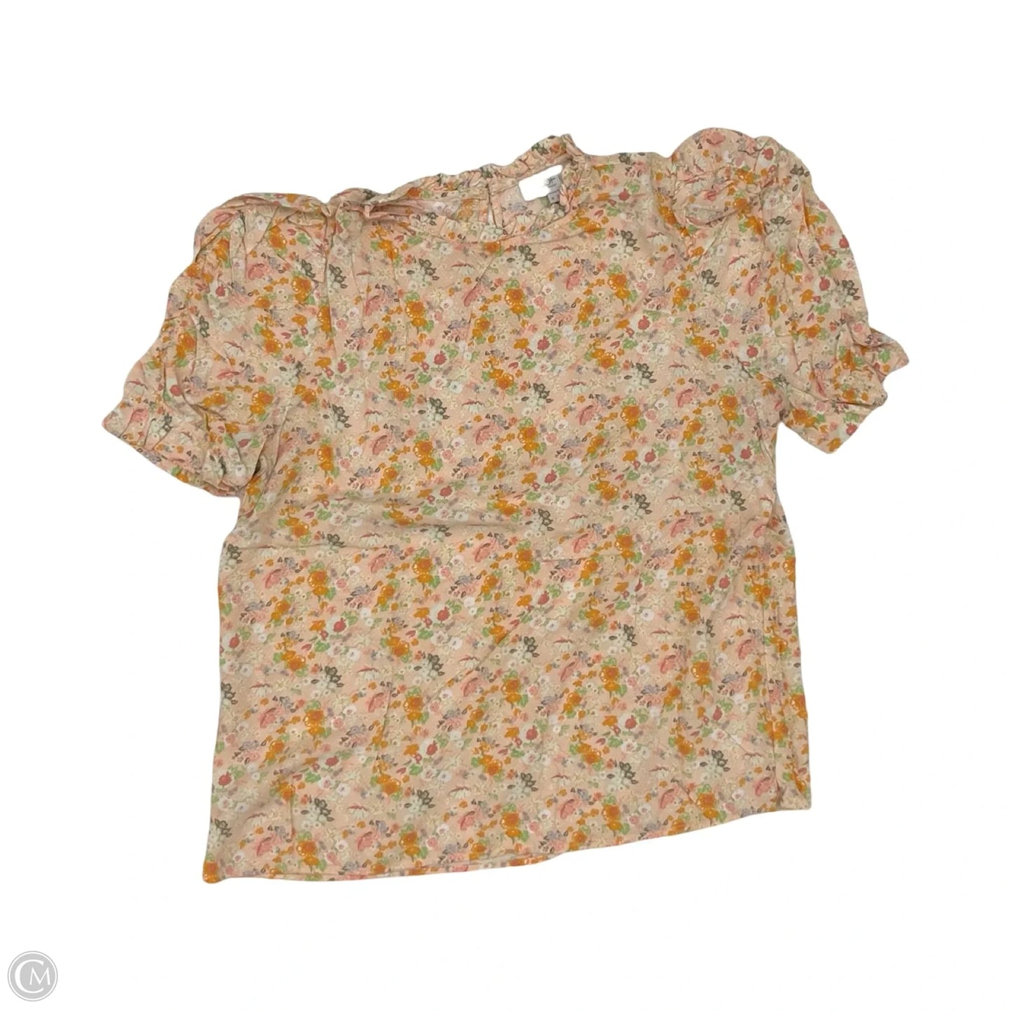 Blouse Short Sleeve By Loft In Floral Print, Size: M