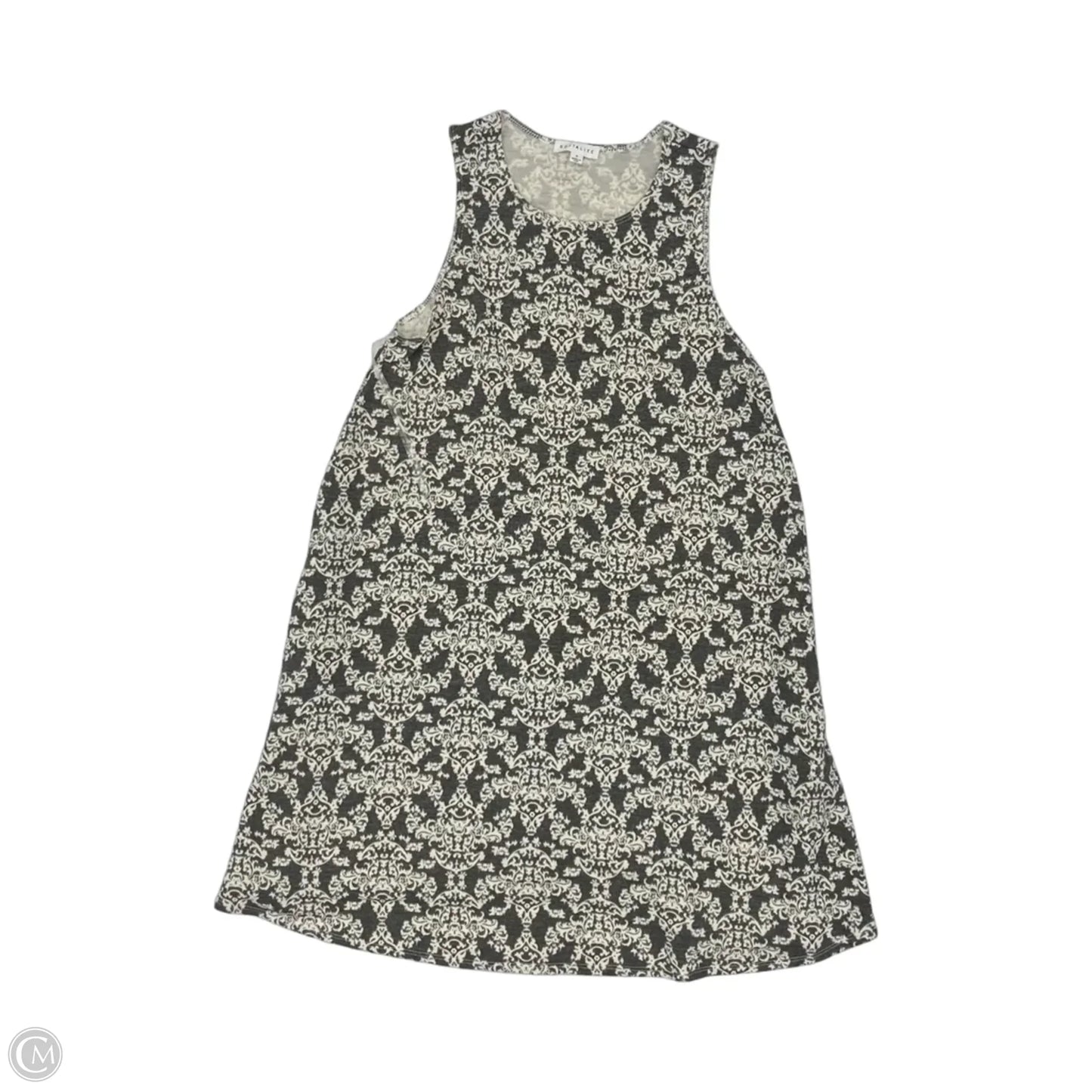 Dress Casual Short By Socialite In Cream & Grey, Size: S