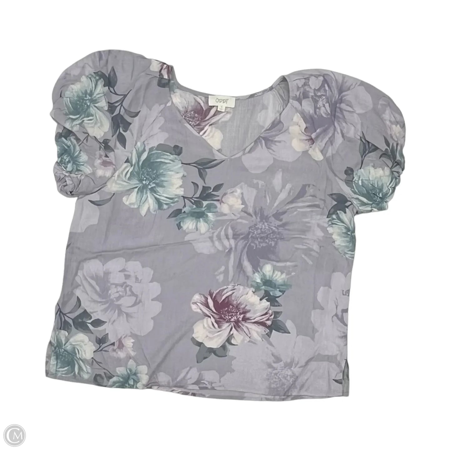 Blouse Short Sleeve By Oddi In Floral Print, Size: M