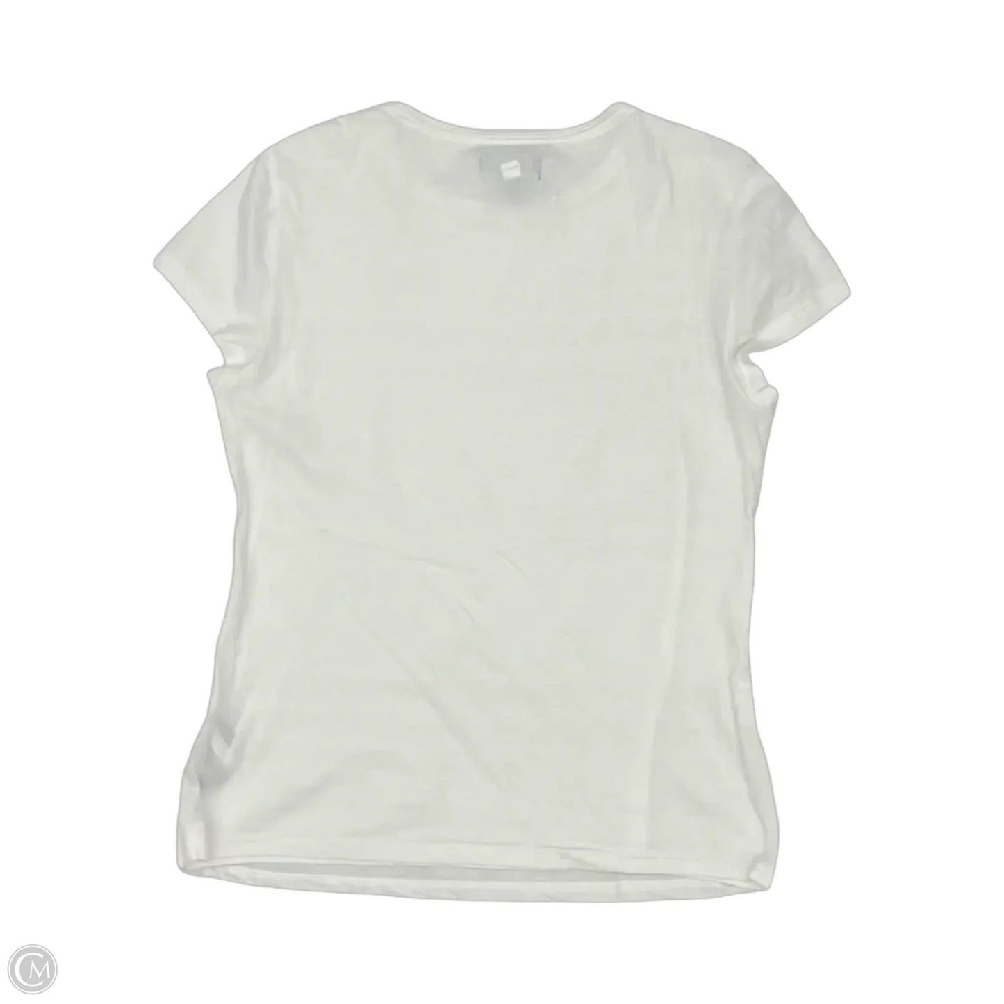 Top Short Sleeve By Chaps In Cream, Size: M