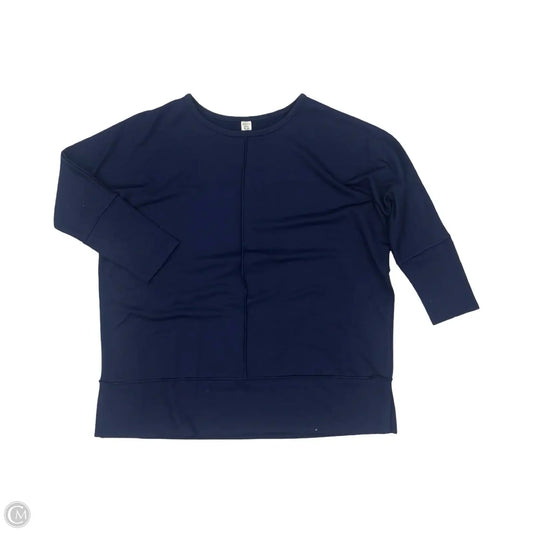 Top 3/4 Sleeve By Spanx In Navy, Size: S