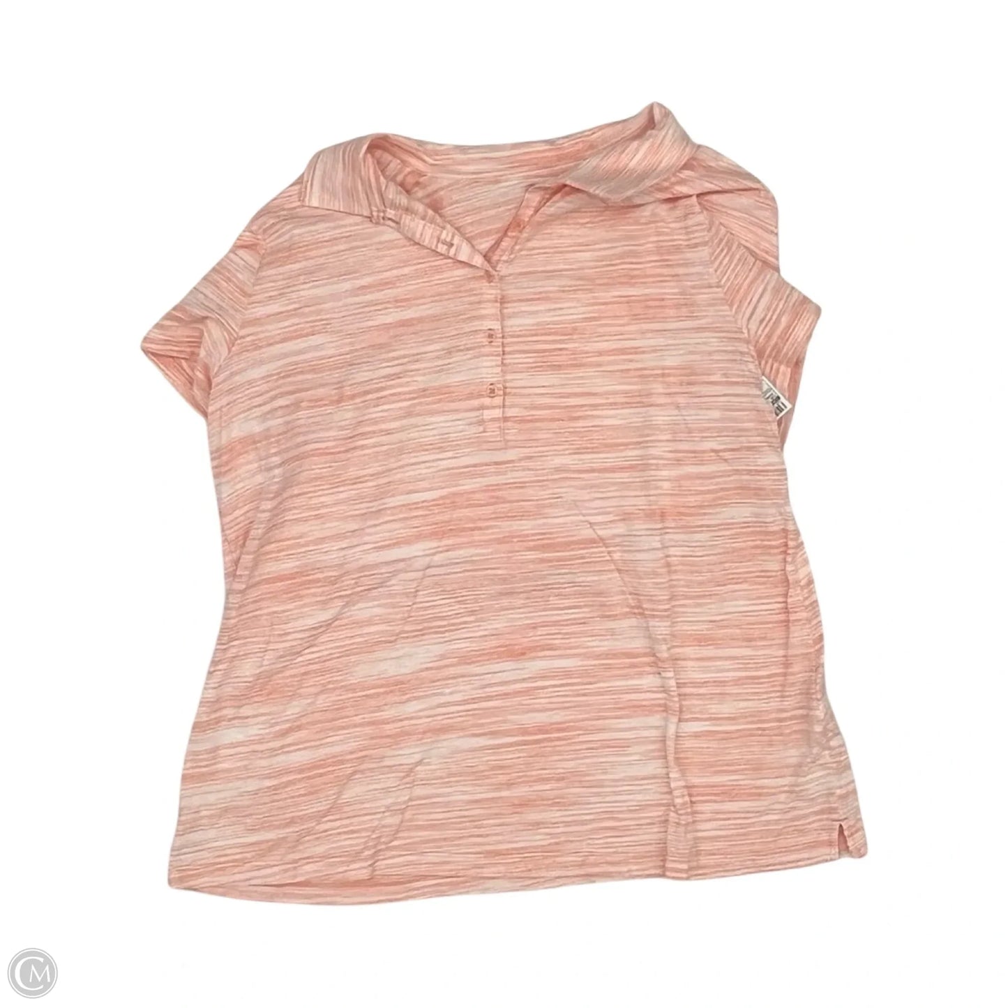 Top Short Sleeve By Croft And Barrow In Orange, Size: L