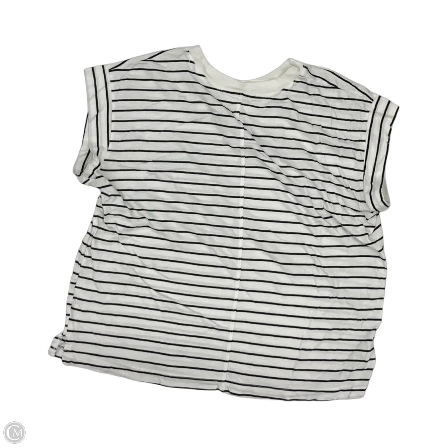 Top Short Sleeve By A New Day In Black & Cream, Size: M