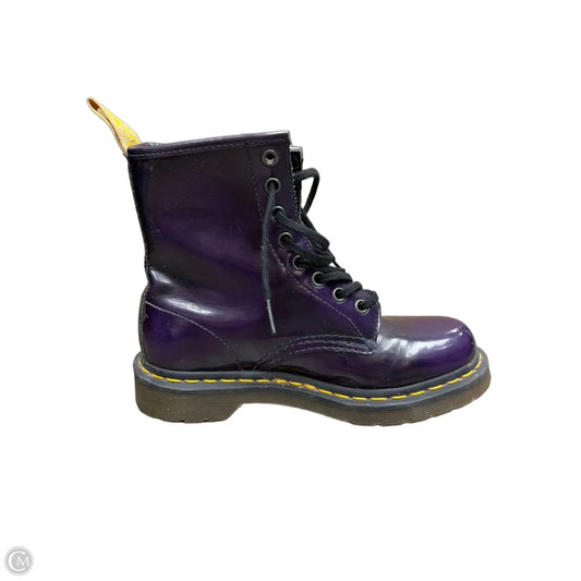 Boots Combat By Dr Martens In Purple, Size: 6