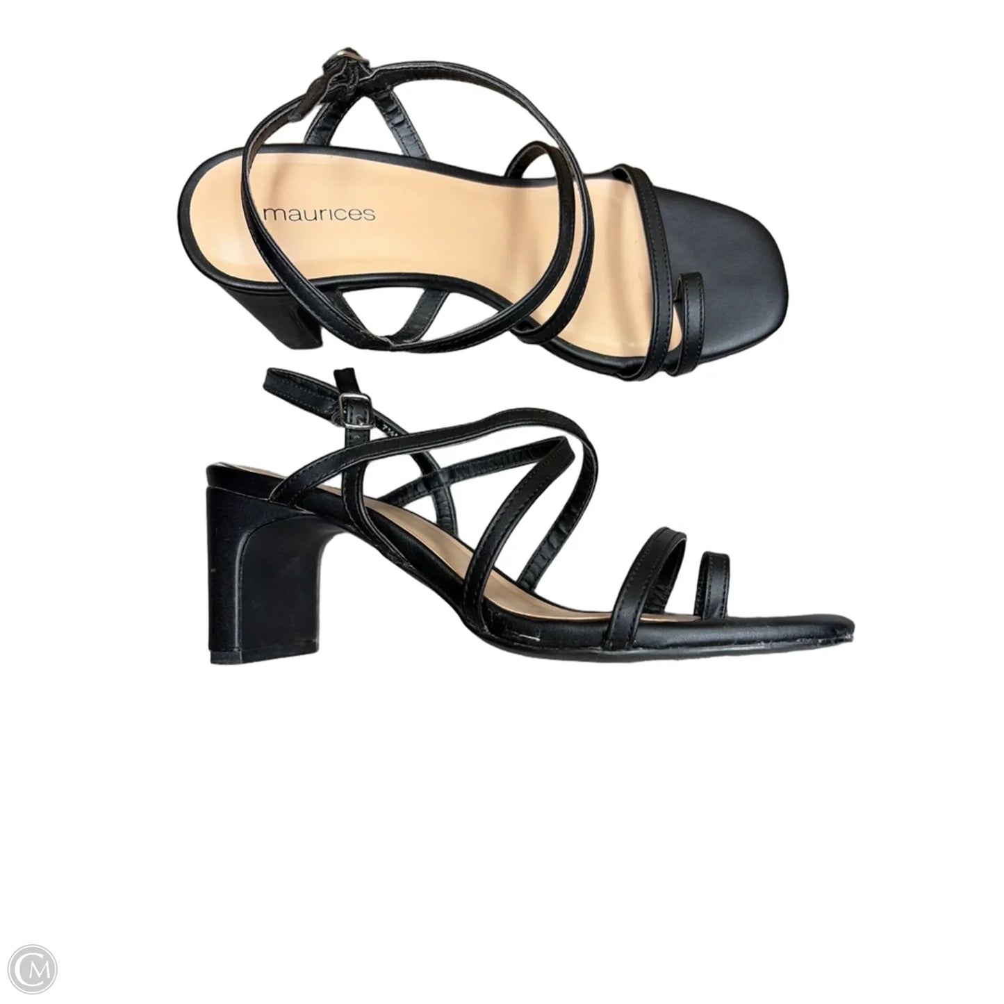 Sandals Heels Block By Maurices In Black, Size: 7.5