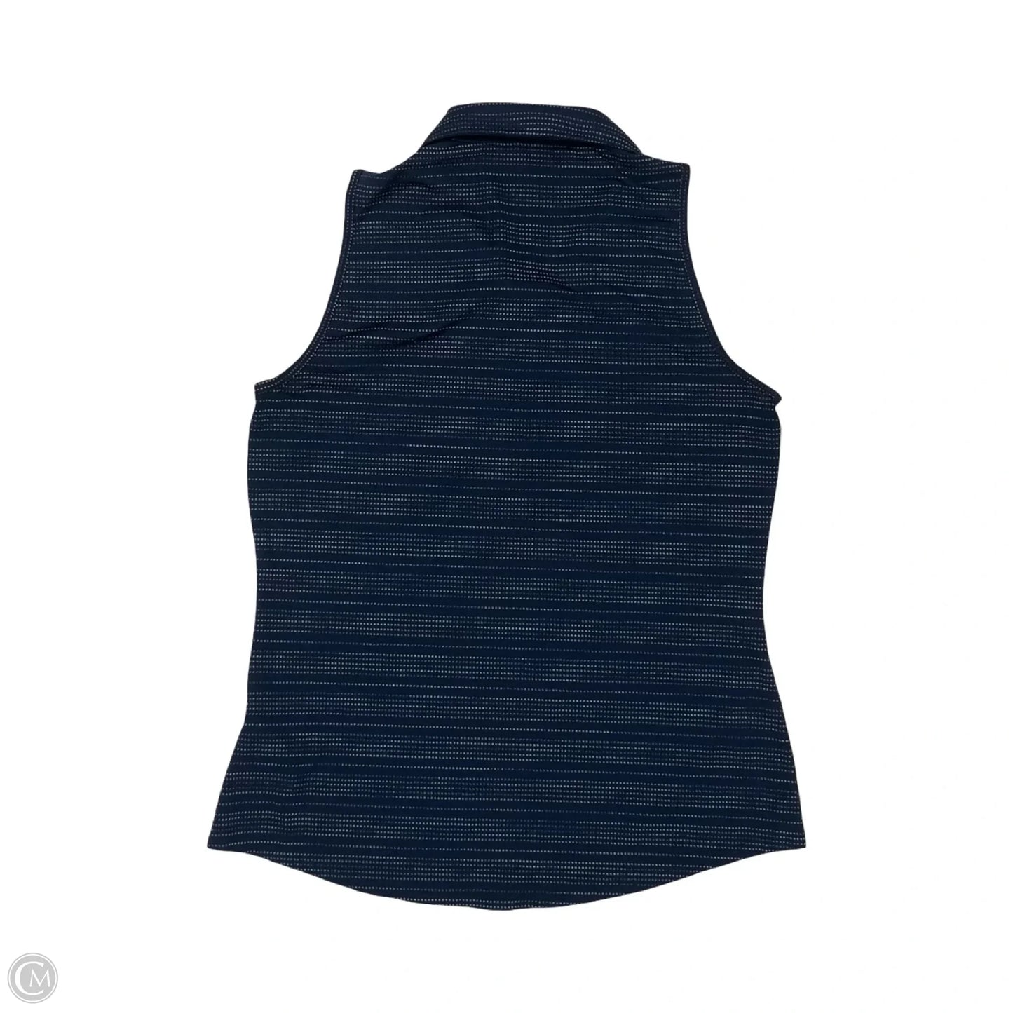 Athletic Tank Top By Adidas In Blue & White, Size: M