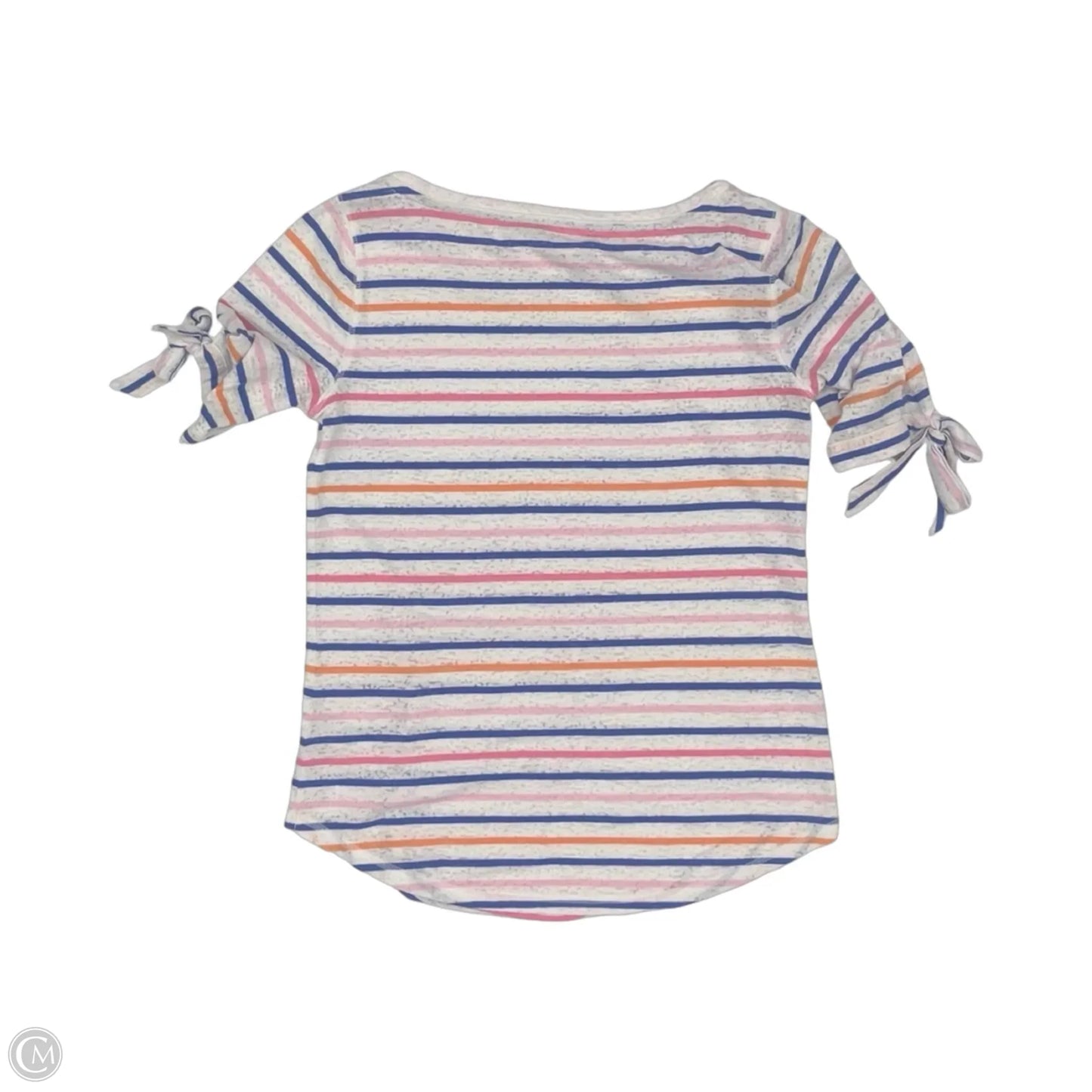 Top Short Sleeve By Talbots In Striped Pattern, Size: Xs
