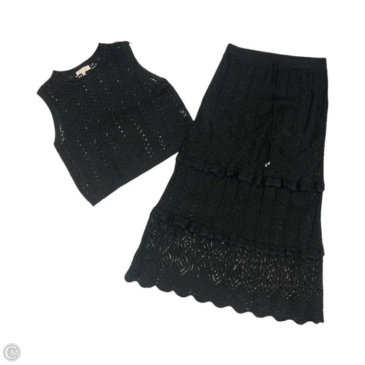 Skirt Set 2pc By Solitaire In Black, Size: Xl