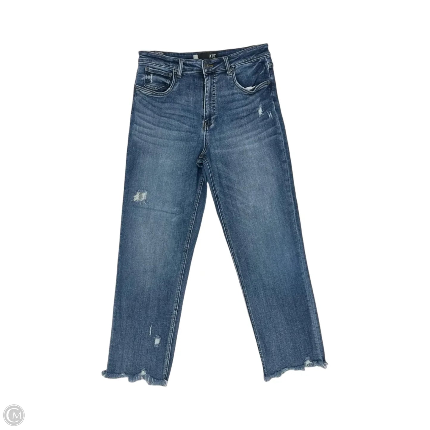 Jeans Straight By Kut In Blue Denim, Size: 12l