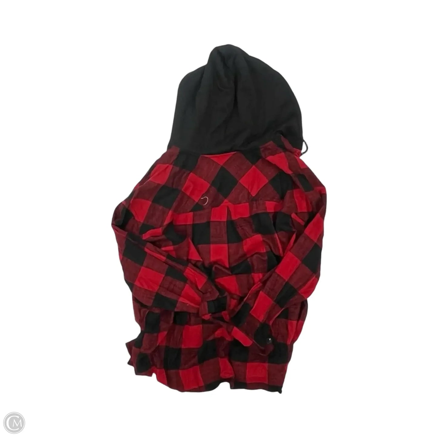 Jacket Shirt By Maurices In Black & Red, Size: 2x