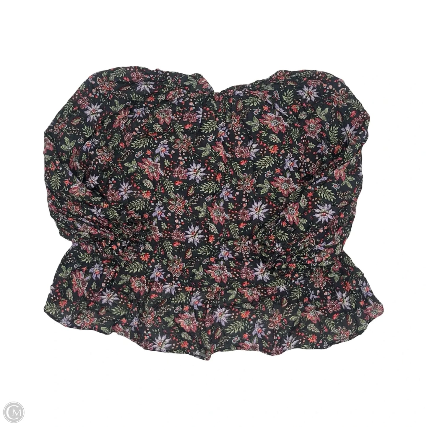 Blouse Long Sleeve By Loft In Floral Print, Size: Xl