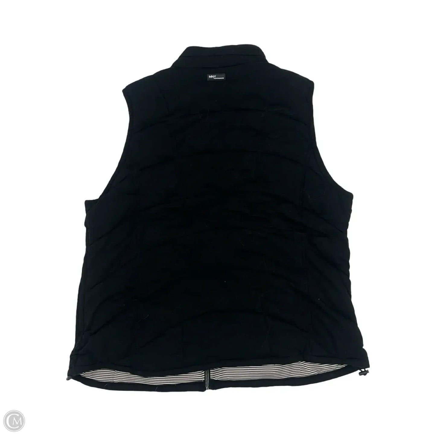 Vest Puffer & Quilted By Clothes Mentor In Black & Cream, Size: Xl