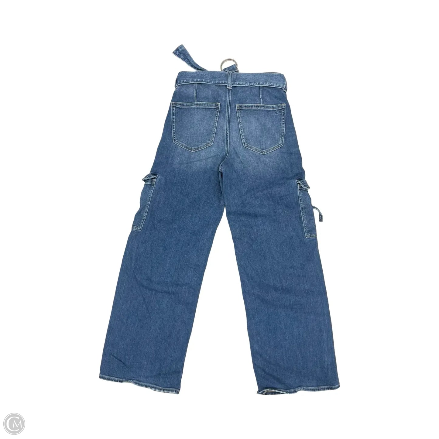 Jeans Wide Leg By American Eagle In Blue Denim, Size: 4