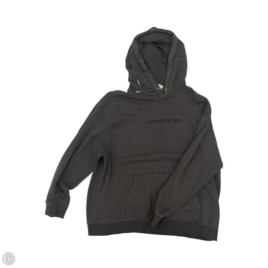 Sweatshirt Hoodie By H&m In Grey, Size: L