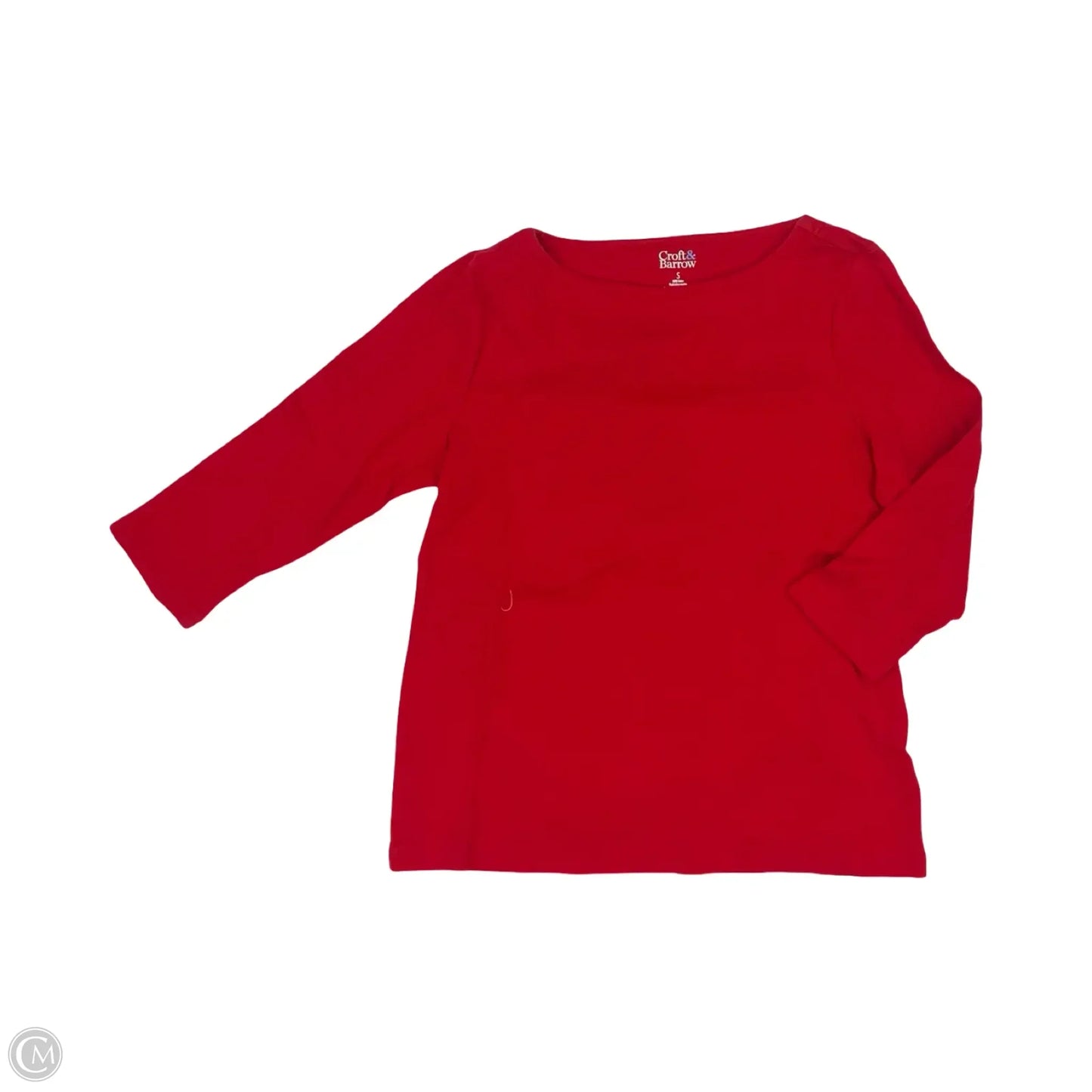 Top 3/4 Sleeve By Croft And Barrow In Red, Size: S