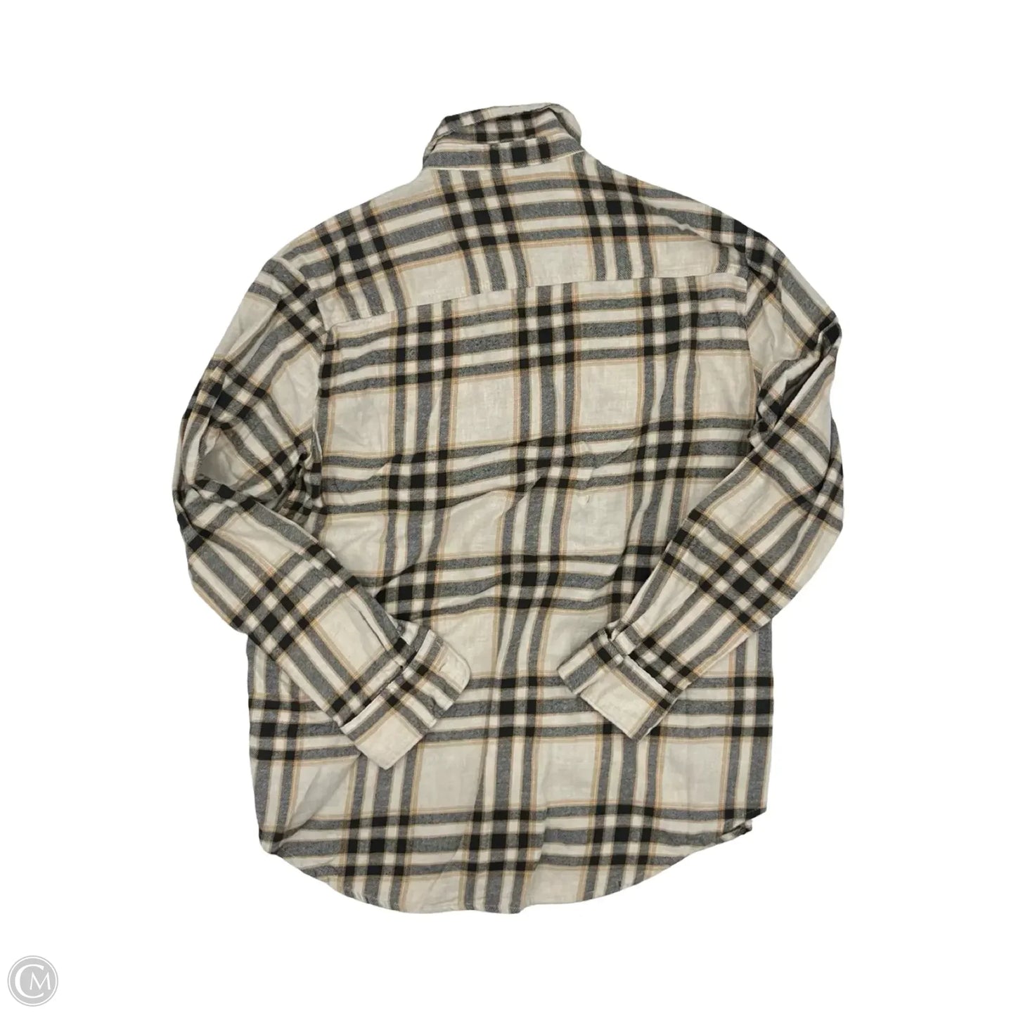 Top Long Sleeve By Old Navy In Black & Tan, Size: M