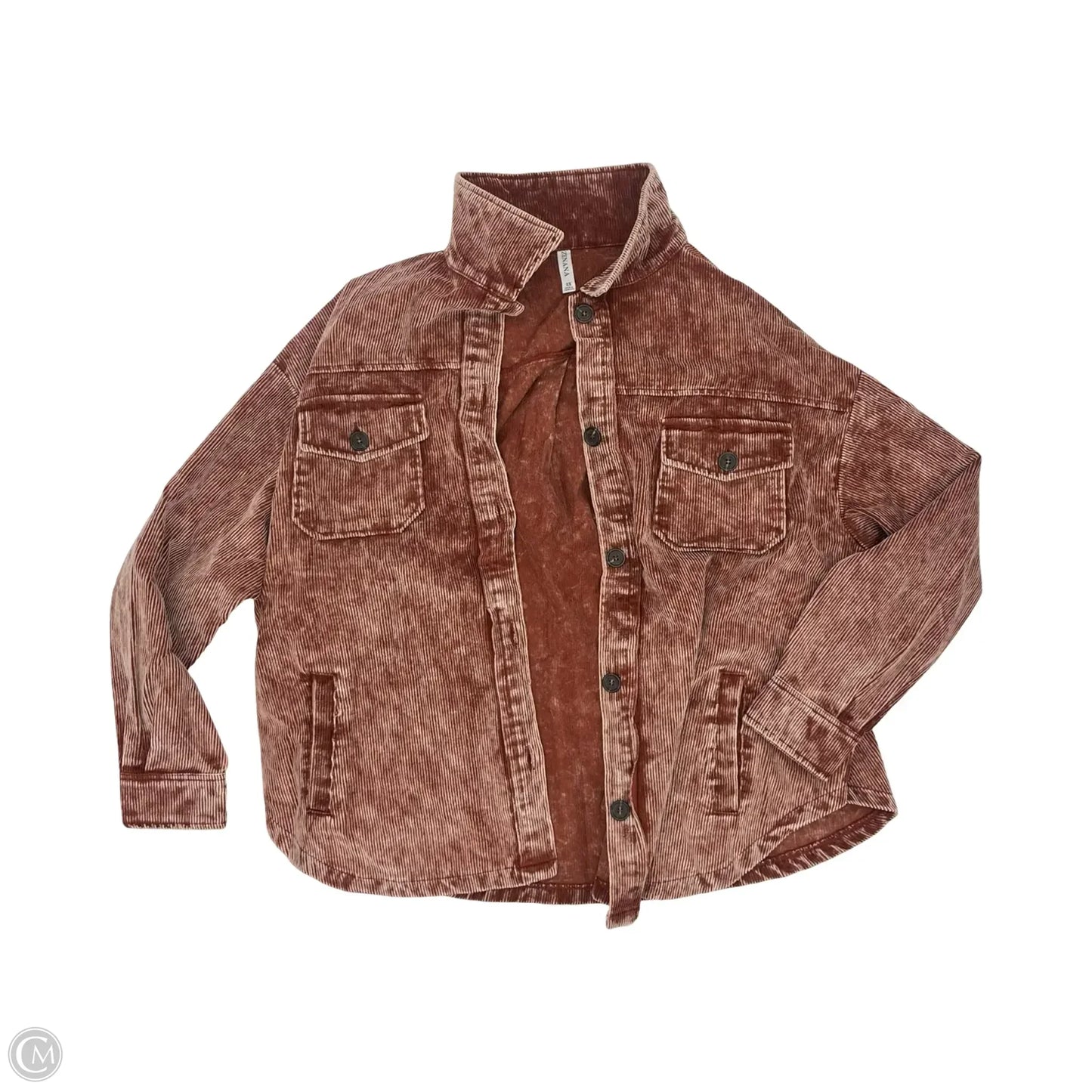 Jacket Shirt By Zenana In Red, Size: 2x