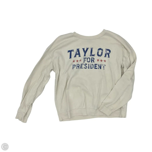 Sweatshirt Crewneck By Originality In Cream, Size: L
