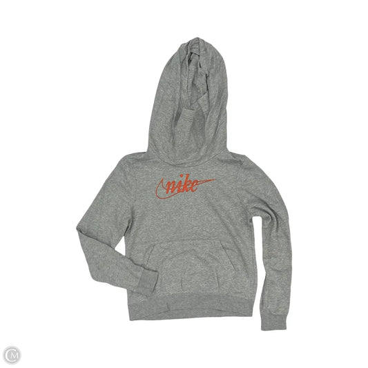 Athletic Sweatshirt Hoodie By Nike In Grey & Red, Size: Xs
