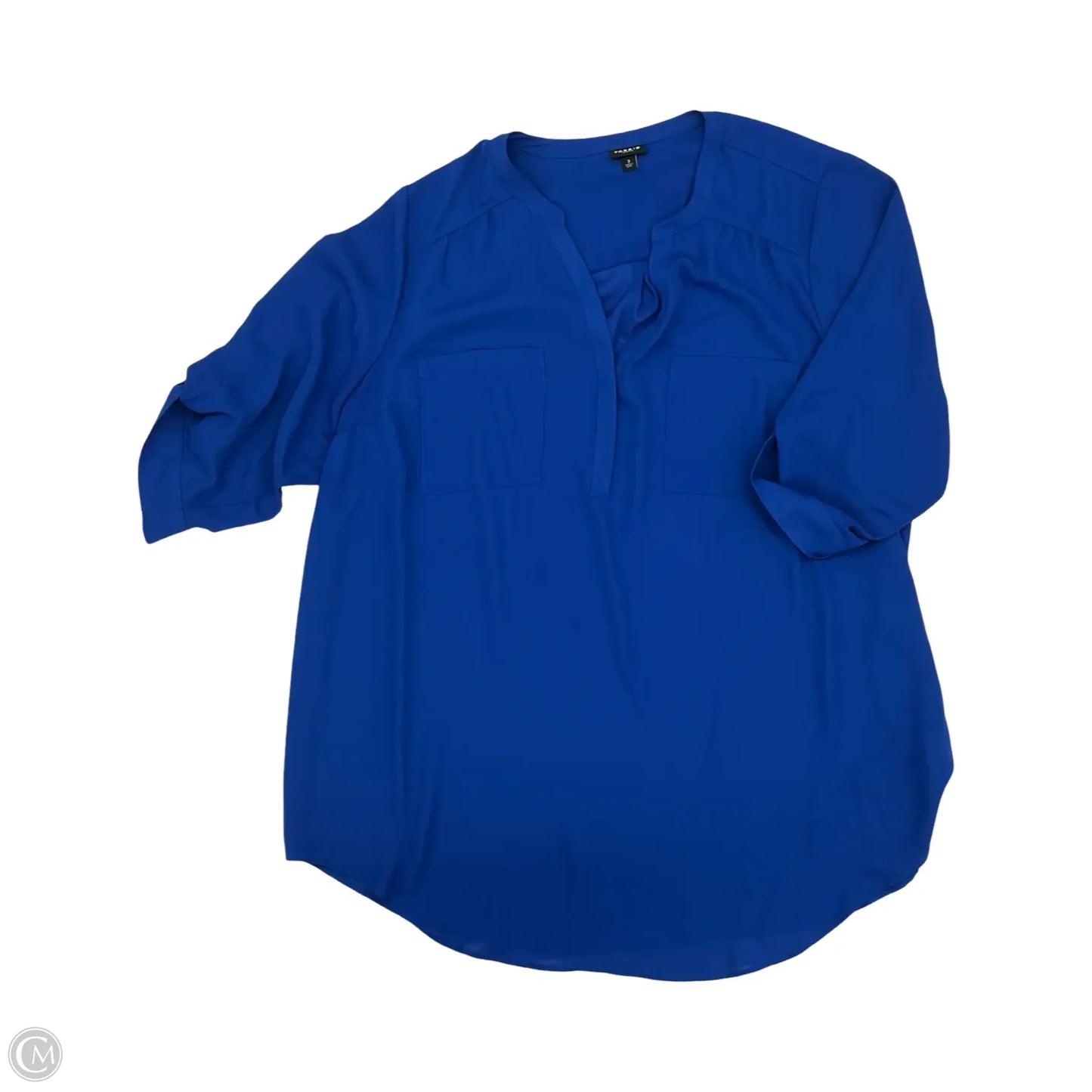 Blouse 3/4 Sleeve By Torrid In Blue, Size: 3x