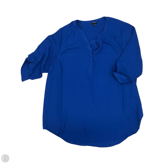 Blouse 3/4 Sleeve By Torrid In Blue, Size: 3x