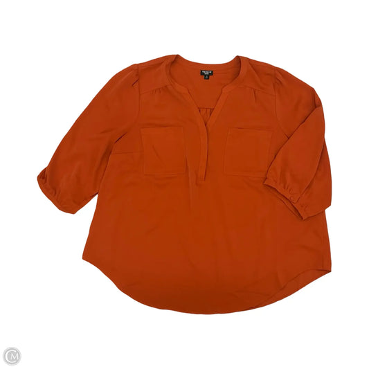 Blouse 3/4 Sleeve By Torrid In Orange, Size: 3x