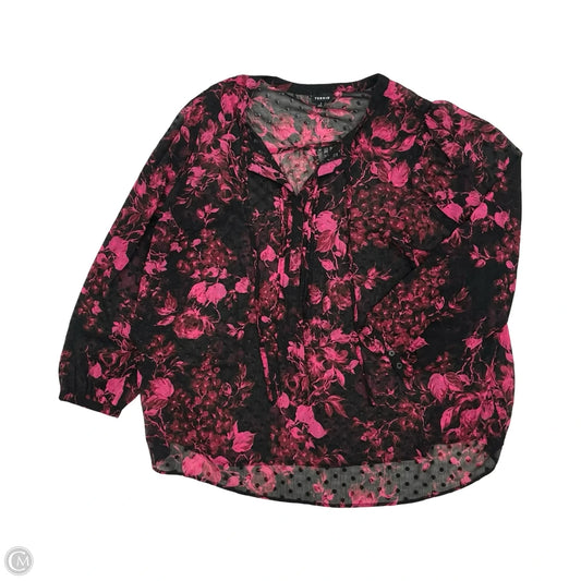 Blouse 3/4 Sleeve By Torrid In Black, Size: 3x