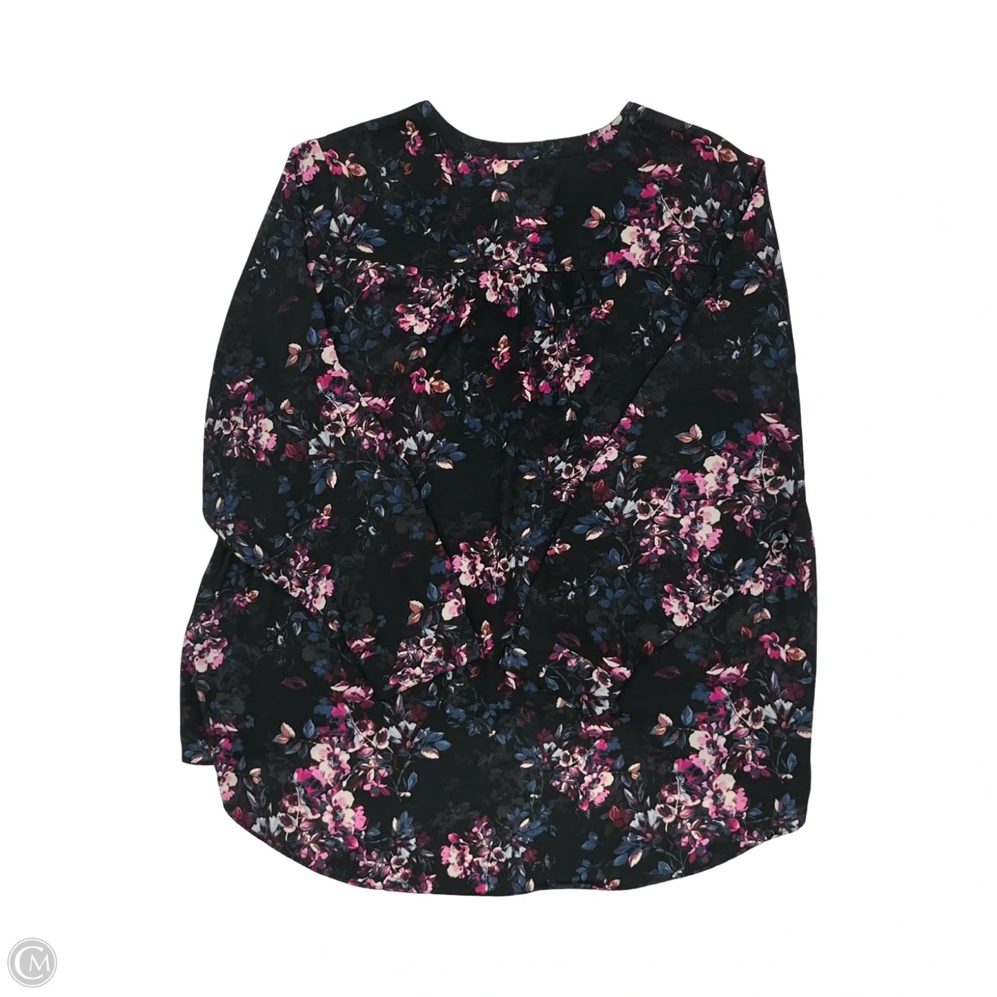 Blouse 3/4 Sleeve By Torrid In Black & Pink, Size: 3x