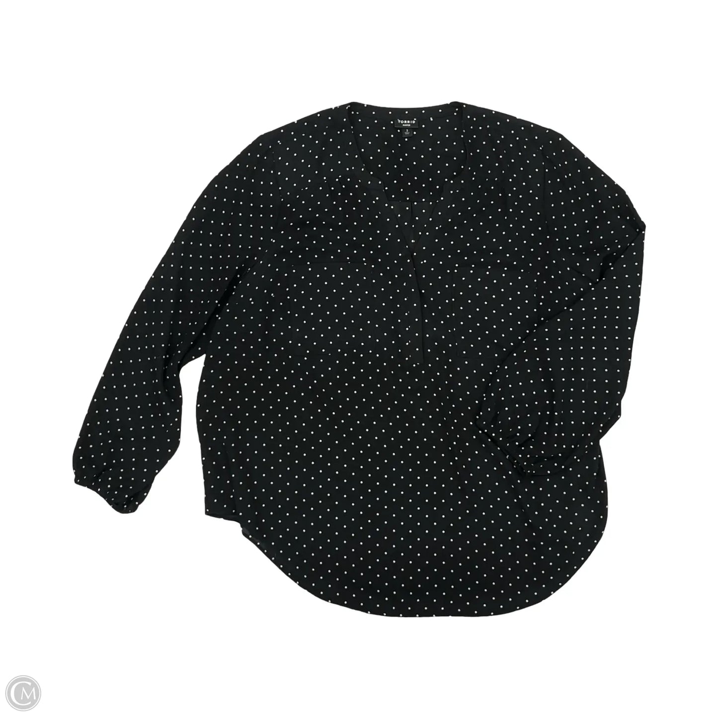 Blouse 3/4 Sleeve By Torrid In Polkadot Pattern, Size: 3x