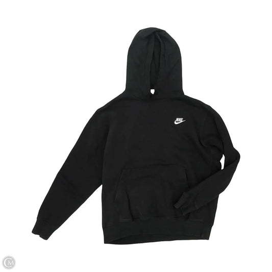 Athletic Sweatshirt Hoodie By Nike In Black, Size: L