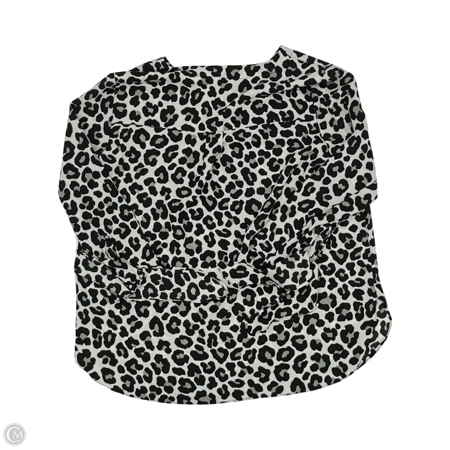Blouse LS Designer By Michael Kors In Leopard Print, Size: M