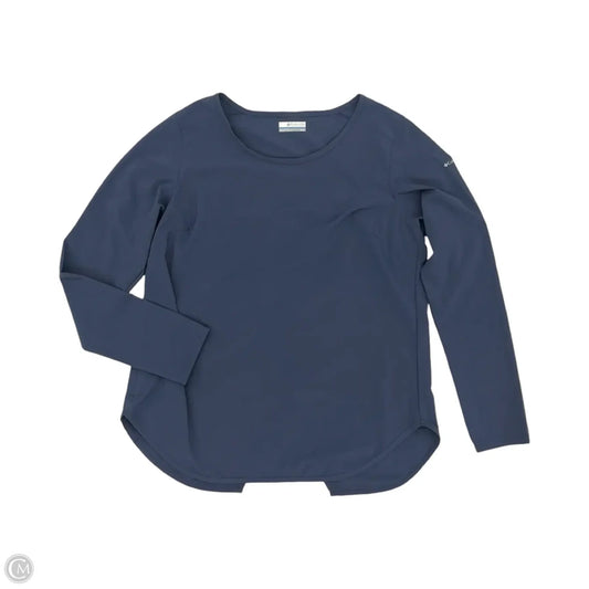 Athletic Top Long Sleeve Crewneck By Columbia In Navy, Size: M