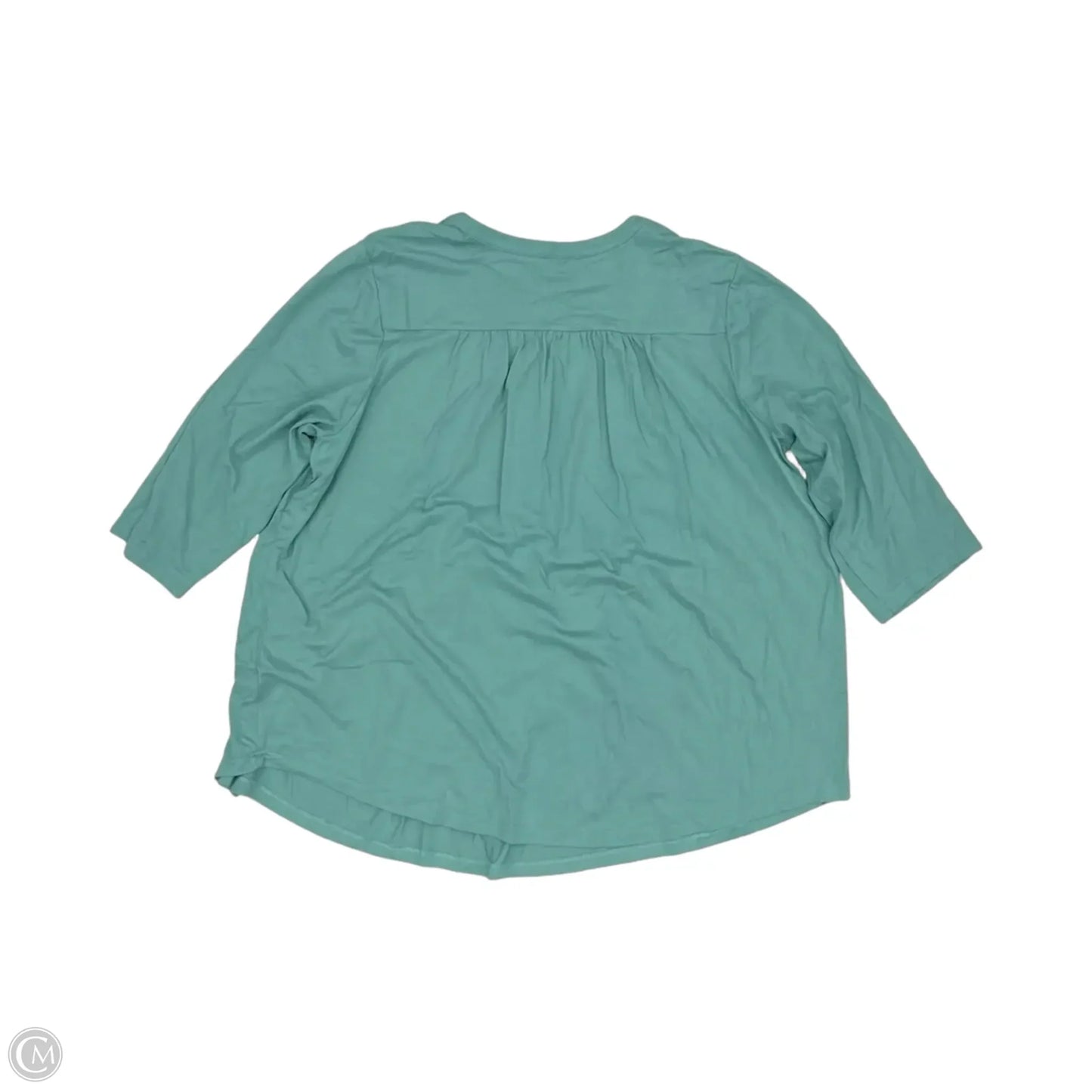 Top 3/4 Sleeve By Coldwater Creek In Green, Size: 2x