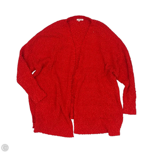 Sweater Cardigan By Maurices In Red, Size: 3x