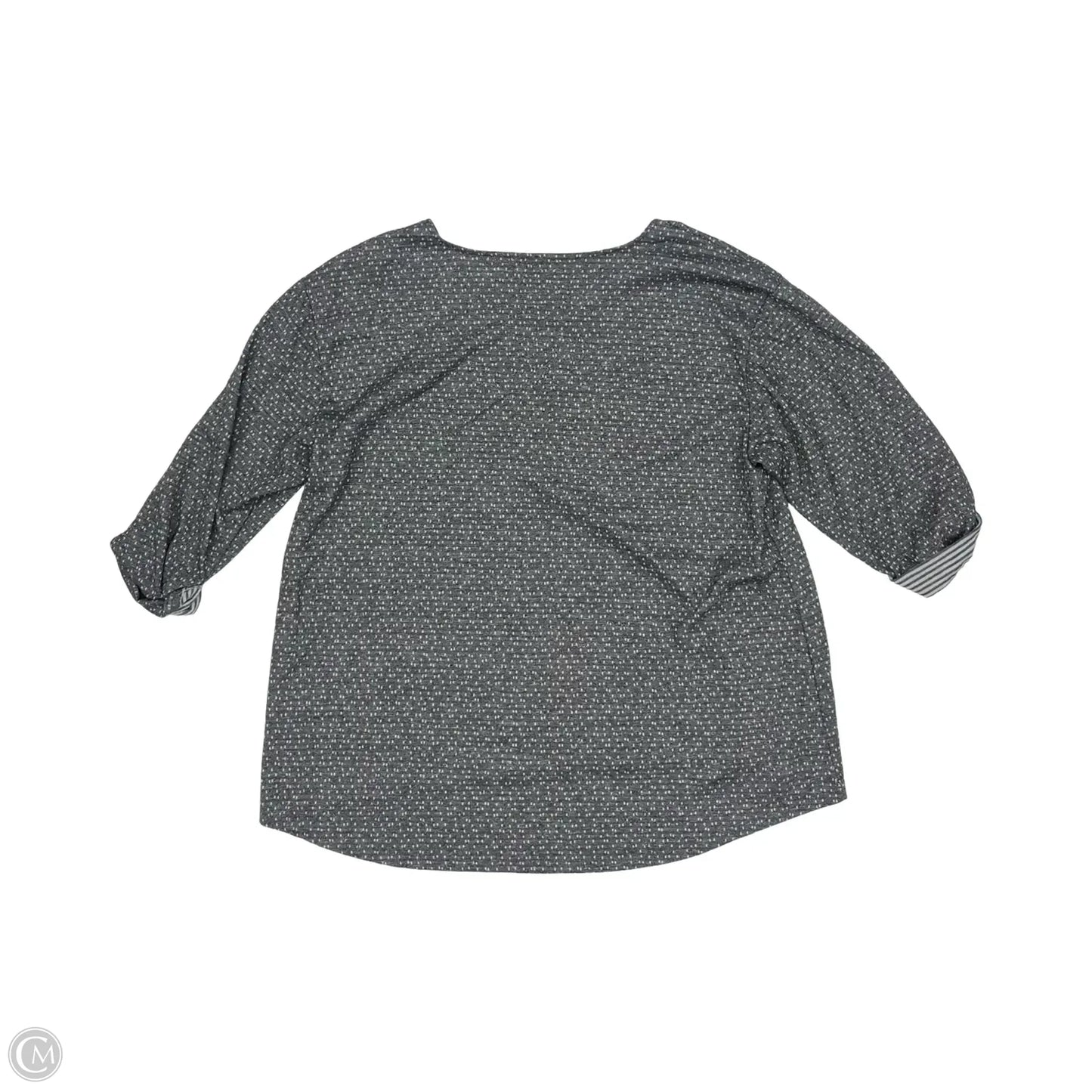 Top 3/4 Sleeve By Rose And Olive In Grey, Size: 2x