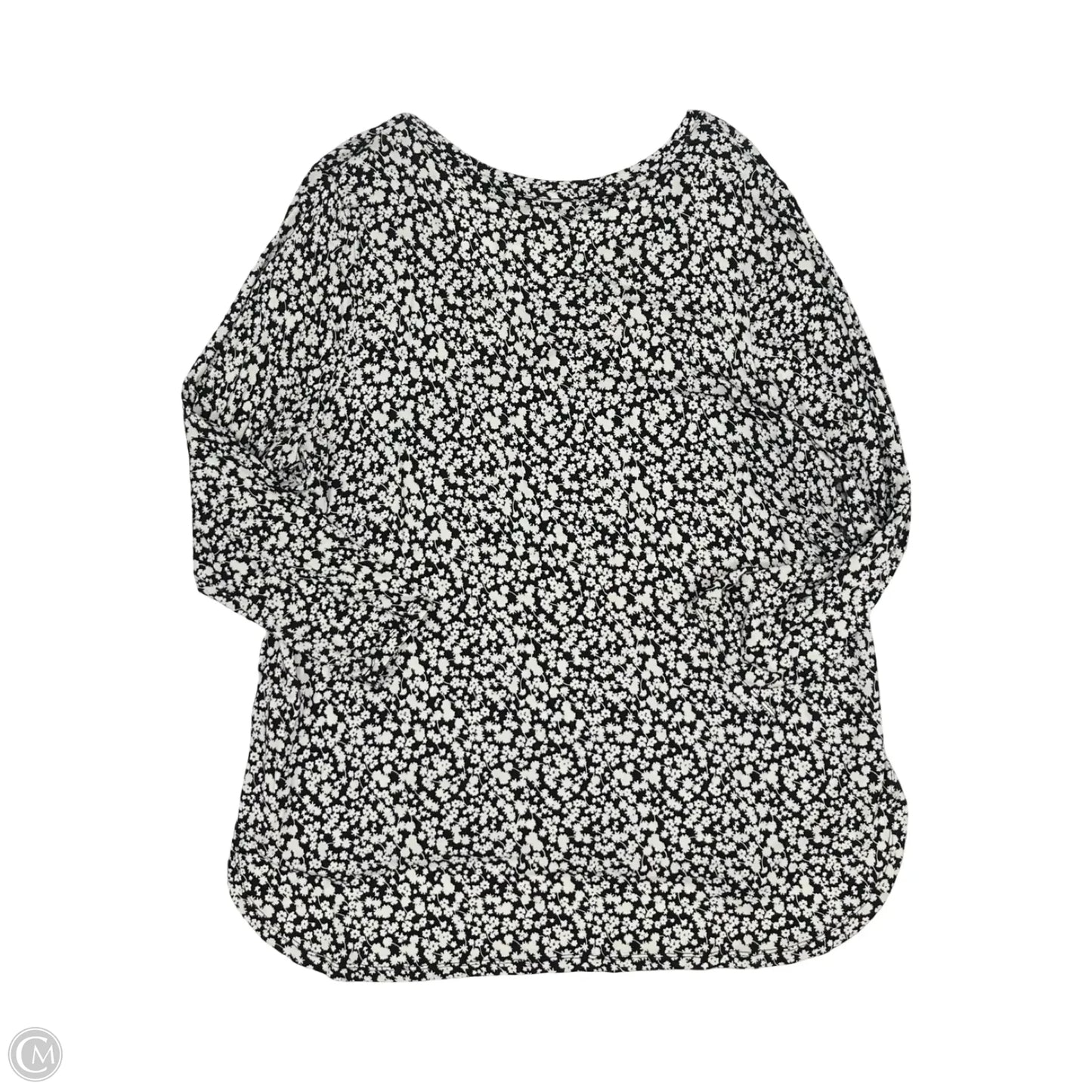 Top Long Sleeve By Old Navy In Black & Cream, Size: Xxl