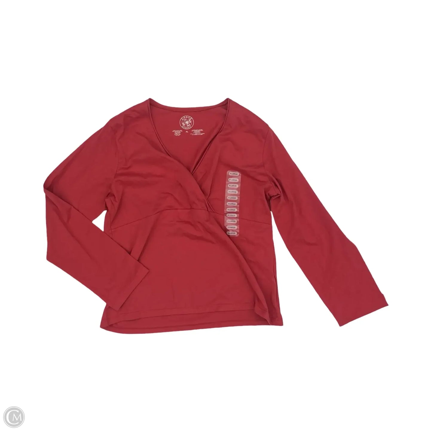 Top Long Sleeve By Chaus In Orange, Size: Xl