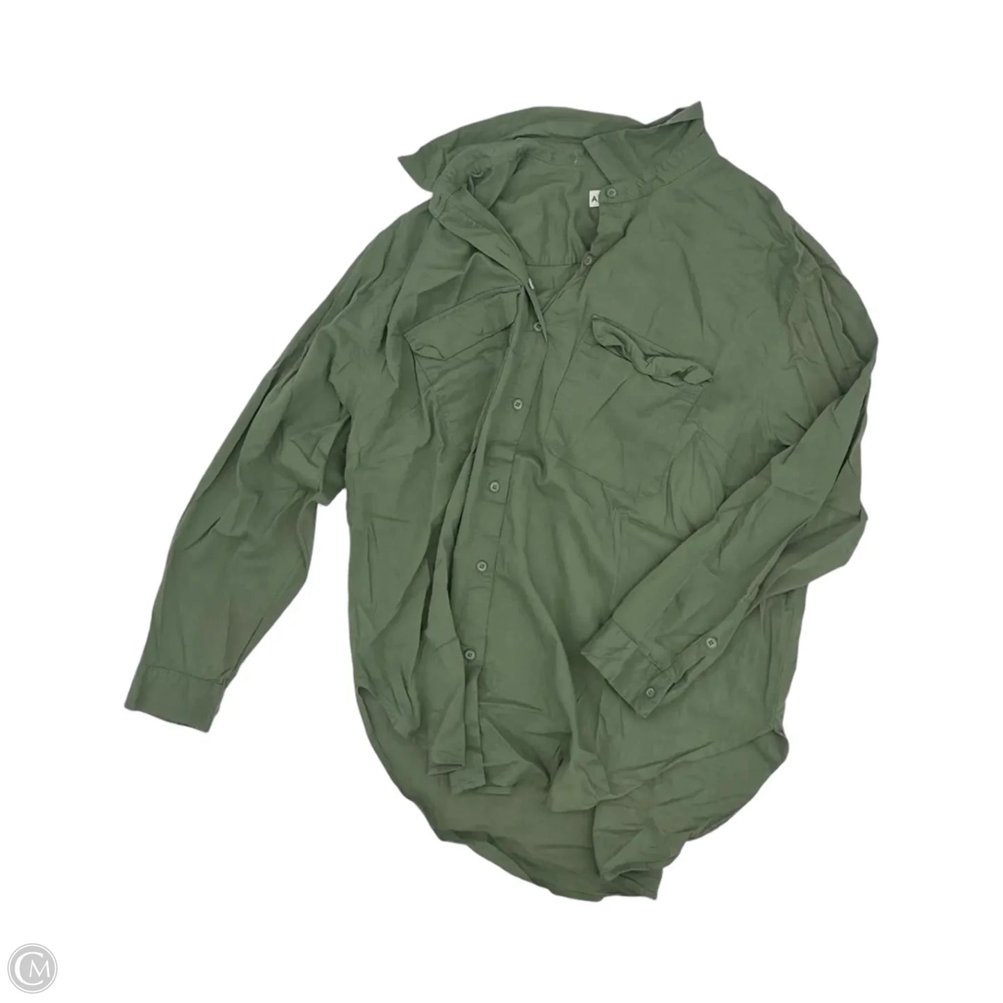 Top Long Sleeve By Ava & Viv In Green, Size: 1x
